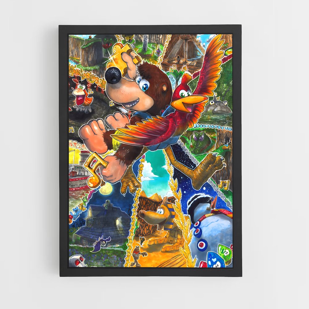 Poster Aventure Aérienne – affiche Super Smash Bros (vue 2)